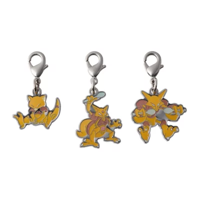Pokémon Center Original - Abra, Kadabra & Alakazam Keychain Charm