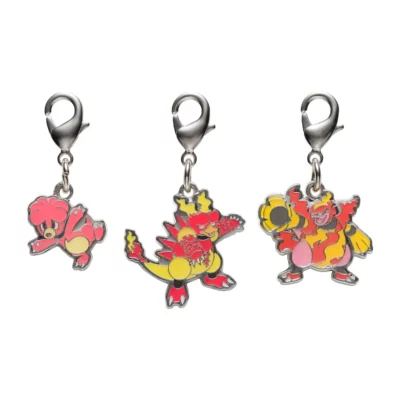 Pokémon Center Original - Magby, Magmar & Magmortar Keychain Charm