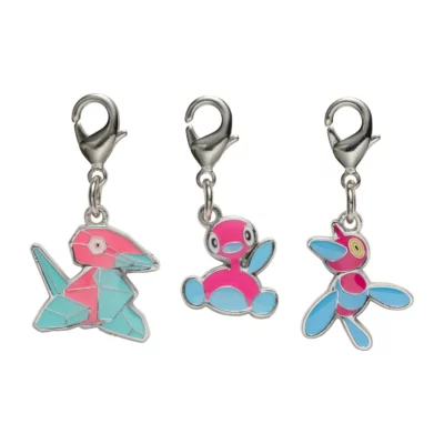 Pokémon Center Original - Porygon, Porygon2 & Porygon-Z Keychain Charm