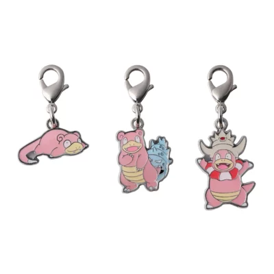 Pokémon Center Original - Slowpoke, Slowbro & Slowking Keychain Charm