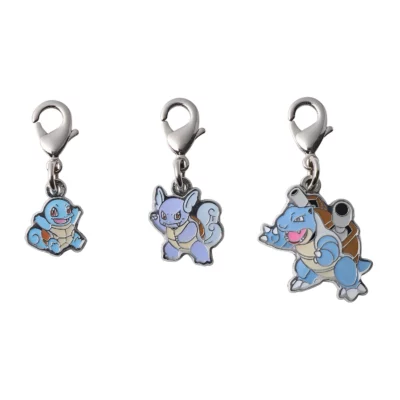 Pokémon Center Original - Squirtle, Wartortle & Blastoise Keychain Charm