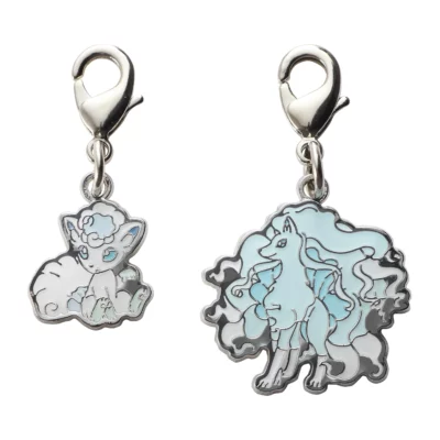 Pokémon Center Original - Alolan Vulpix & Alolan Ninetales Keychain Charm